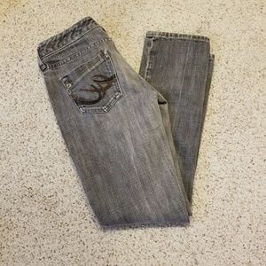 Gray Express skinny jeans